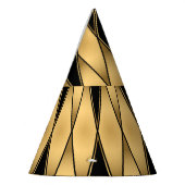 Diamantmotiv: goldschwarz elegantes Muster. Partyhütchen (Links)