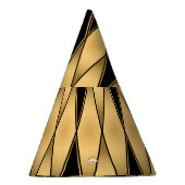 Diamantmotiv: goldschwarz elegantes Muster. Partyhütchen (Rechts)