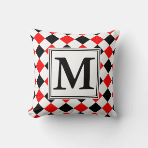 Diamantmuster #3 monogrammiert kissen