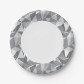 Diamantmuster - Abstraktes Polygon Pappteller (Vorderseite)