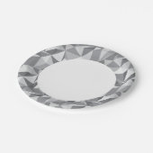 Diamantmuster - Abstraktes Polygon Pappteller (Schrägansicht)