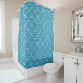 Diamantmuster Aqua Duschvorhang