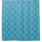 Diamantmuster Aqua Duschvorhang (Vorderseite)