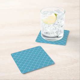Diamantmuster Aqua Rechteckiger Pappuntersetzer