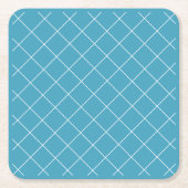 Diamantmuster Aqua Rechteckiger Pappuntersetzer (Vorderseite)