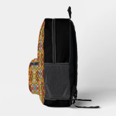 Diamantmuster aus Buntglas Bedruckter Rucksack (Rechts)