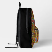 Diamantmuster aus Buntglas Bedruckter Rucksack (Links)