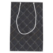 Diamantmuster aus Eisen Mittlere Geschenktüte (Rückseite)