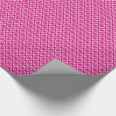 Diamantmuster - fuchsienrosa und weiß geschenkpapier (Ecke)