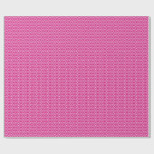 Diamantmuster - fuchsienrosa und weiß geschenkpapier (Flach)