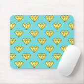 Diamantmuster - Gelb und Türkis Mousepad (Mit Mouse)
