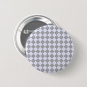 Diamantmuster in Grau und Lavendel Button (Vorne & Hinten)