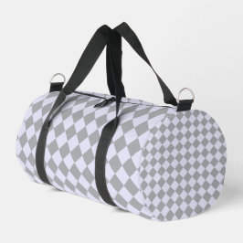 Diamantmuster in Grau und Lavendel Duffle Bag