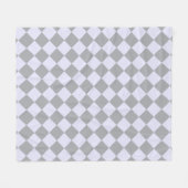 Diamantmuster in Grau und Lavendel Fleecedecke (Vorderseite (Horizontal))