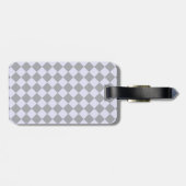 Diamantmuster in Grau und Lavendel Gepäckanhänger (Rückseite horizontal)