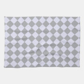 Diamantmuster in Grau und Lavendel Geschirrtuch (Horizontal)