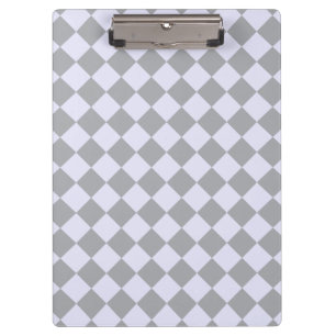 Diamantmuster in Grau und Lavendel Klemmbrett