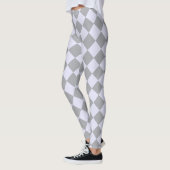 Diamantmuster in Grau und Lavendel Leggings (Links)