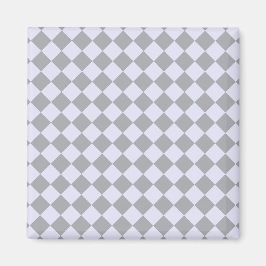 Diamantmuster in Grau und Lavendel Magnet (Vorne)