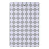 Diamantmuster in Grau und Lavendel Mini Klemmbrett (Rückseite)
