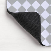 Diamantmuster in Grau und Lavendel Mousepad (Ecke)