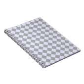 Diamantmuster in Grau und Lavendel Notizblock (Rechte Seite)