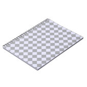 Diamantmuster in Grau und Lavendel Notizblock (Linke Seite)