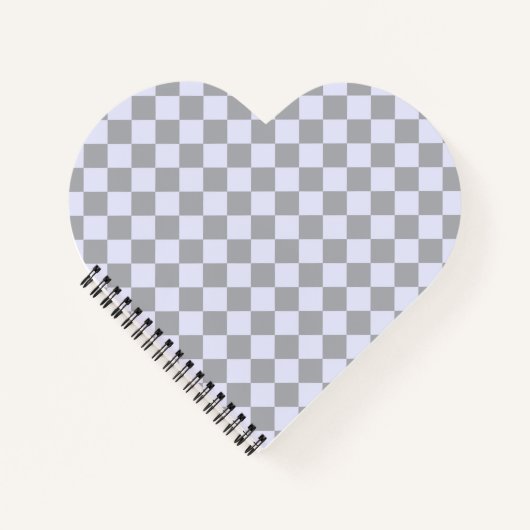 Diamantmuster in Grau und Lavendel Notizblock (Vorderseite)