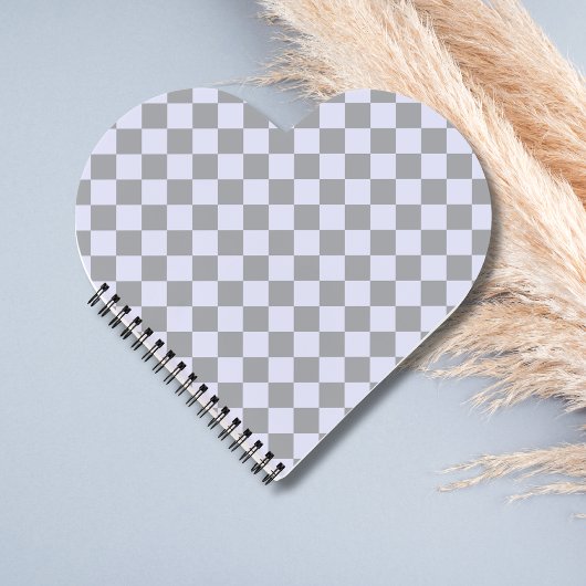 Diamantmuster in Grau und Lavendel Notizblock
