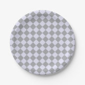 Diamantmuster in Grau und Lavendel Pappteller (Vorderseite)