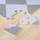 Diamantmuster in Grau und Lavendel Puzzle (Seite)