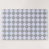 Diamantmuster in Grau und Lavendel Puzzle (Horizontal)