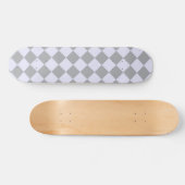 Diamantmuster in Grau und Lavendel Skateboard (Horizontal)