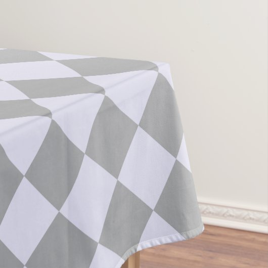 Diamantmuster in Grau und Lavendel Tischdecke (Beispiel)