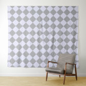 Diamantmuster in Grau und Lavendel Wandteppich (Beispiel (Horizontal))