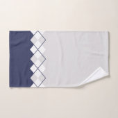 Diamantmuster in hellgrau, marineblau, weiß badhandtuch set (Handtuch)