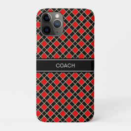 Diamantmuster in Schwarz und Rot Case-Mate iPhone Hülle