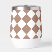 Diamantmuster in weißer und Mocca-Mousse (Vorderseite)