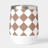 Diamantmuster in weißer und Mocca-Mousse (Rückseite)