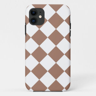 Diamantmuster in weißer und Mocca-Mousse Case-Mate iPhone Hülle