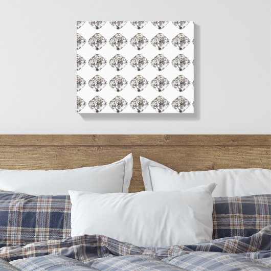 Diamantmuster Leinwanddruck (Insitu (Schlafzimmer))