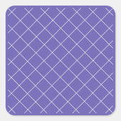 Diamantmuster lila quadratischer aufkleber (Vorderseite)