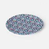 Diamantmuster Pappteller (Schrägansicht)