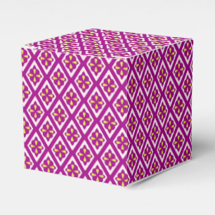 Diamantmuster - Pflaume lila und pink Geschenkschachtel