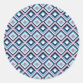 Diamantmuster Runder Aufkleber (Vorderseite)