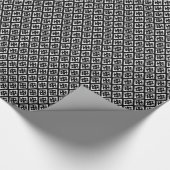 Diamantmuster - Schwarzweiß Geschenkpapier (Ecke)