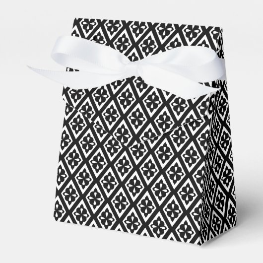 Diamantmuster - Schwarzweiß Geschenkschachtel (Vorderseite)
