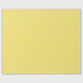 Diamantmuster - Senfgold und weiß Geschenkpapier (Flach)