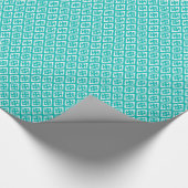 Diamantmuster - Türkis und Weiß Geschenkpapier (Ecke)