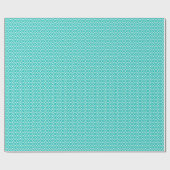 Diamantmuster - Türkis und Weiß Geschenkpapier (Flach)
